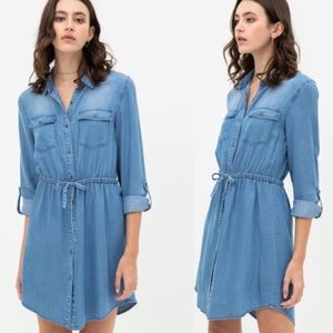 - Women’s long sleeve Denim mini Dress